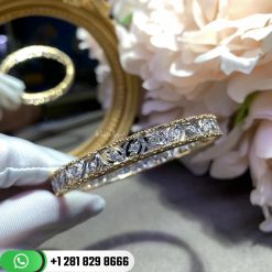 Buccellati Ramage Bangle 18-karat White and Yellow Gold Diamond