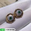 buccellati-18-karat-yellow-gold-emerald-dome-shape-button-earrings