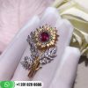 buccellati-brooch-classical-sunflower-shape-and-ruby-