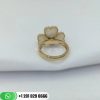 Van Cleef Arpels Sweet Alhambra Effeuillage Ring Yellow Gold, Diamond, Mother-of-pearl VCARN5P300