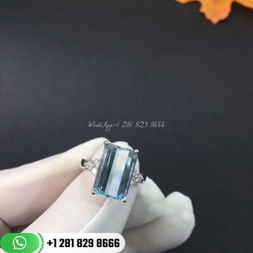 Square Aquamarine Design Ring 3 5ct (2)