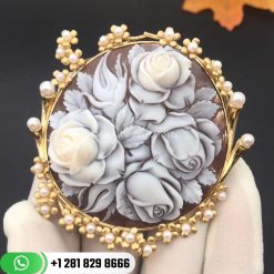 Rose Carved Brooch Design