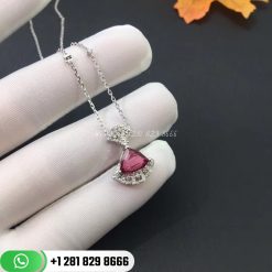 Fan-shaped Tourmaline Design Necklace