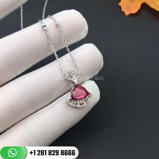 Fan-shaped Tourmaline Design Necklace