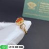 Chopard Happy Hearts Ring Ethical Rose Gold Diamond Red Stone - 829482-5800