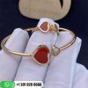 Chopard Happy Hearts Ring Ethical Rose Gold Diamond Red Stone - 829482-5800