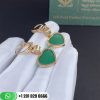 Chopard Happy Hearts Earrings, Ethical Rose Gold, Diamonds, Green Agate 837482-5011