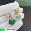 Chopard Happy Hearts Earrings, Ethical Rose Gold, Diamonds, Green Agate 837482-5011