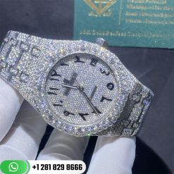 Audemars Piguet 41 Custom Diamonds Steel Men's Watch 15400ST.OO.1220ST.01