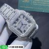 Cartier Santos De Cartier Steel Diamond Dial Custom PavÉ Diamond Set