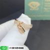 Louis Vuitton Lockit 18k Rose Gold Diamond Pave Dangling Lock Ring