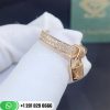 Louis Vuitton Lockit 18k Rose Gold Diamond Pave Dangling Lock Ring