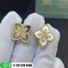 Roberto Coin Princess Flower Diamond Post Earrings in Yellow & White Gold