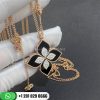 Roberto Coin Princess Flower Pendant in 18k Gold with Black Jade and Diamonds Large Version