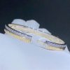 Boucheron Quatre Radiant Edition 18ct White and Yellow-gold Diamond Bangle Bracelet