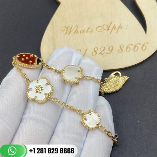 Van Cleef & Arpels Lucky Spring Bracelet 5 Motifs - VCARP7RR00-YG