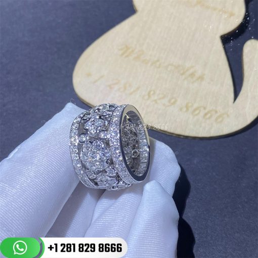 Van Cleef Arpels Snowflake Diamond Platinum Band Ring