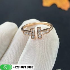 Tiffany T Diamond Wire Ring in 18k Rose Gold