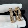 Van Cleef Arpels Perlee Diamond Hoop Earrings