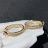 Van Cleef Arpels Perlee Diamond Hoop Earrings