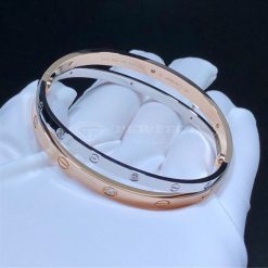 Cartier Love Bracelet, 12 Diamonds Pink Gold, White Gold N6039117