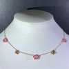 Cartier Caresse d'Orchidées par Cartier Pink Chalcedony 18K Rose Gold Ncklace