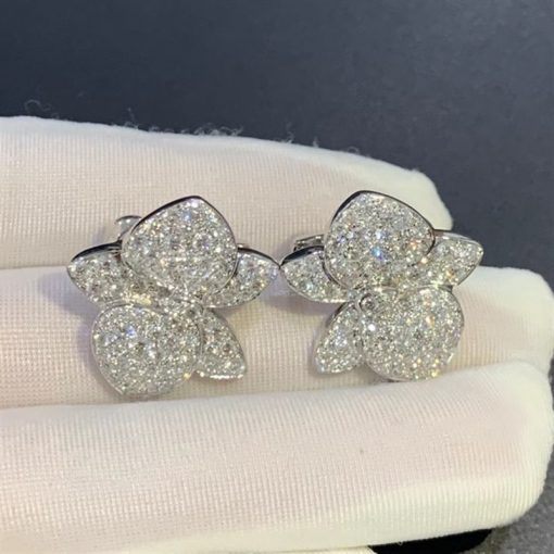 Cartier Caresse d' Orchidees White Gold and Diamond Earrings