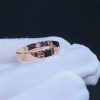 Cartier Love Diamond Pink Sapphire Rose Gold Band Ring