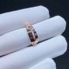 Cartier Love Diamond Pink Sapphire Rose Gold Band Ring