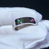 Cartier Love Colored Gemstones and White Gold Band Ring