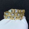 Bvlgari Serpenti One-coil 18k with Pave Diamonds and Mother of Pearl Bracelet BR857083