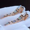 Bvlgari Serpenti 18k Rose Gold Diamond Mother of Pearl Clip-on Earrings