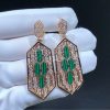 Bvlgari Serpenti Earrings Rose Gold & Malachite