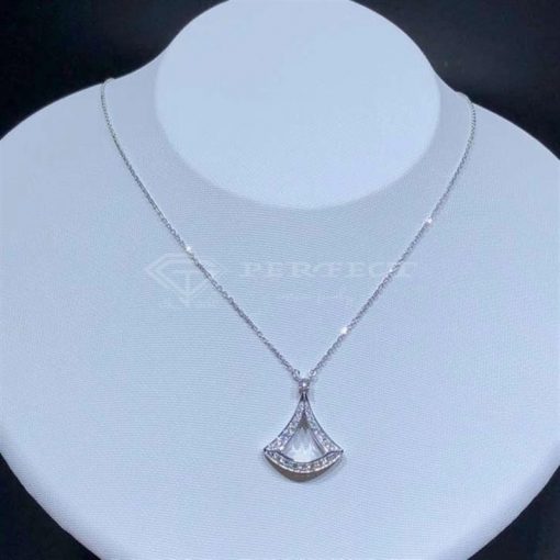 Bvlgari Divina 18K White Gold Diamond Pendant Necklace