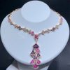 Bvlgari Divas Dream Rose Gold and Amethyst Pink Tourmaline Diamond Necklace 354075