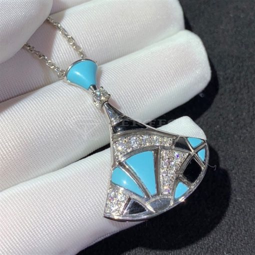 Bvlgari Turquoise, Onyx & Diamond Divas Dream Pendant