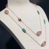 Bvlgari Rose Gold & Malachite Serpenti Sautoir Necklace