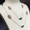 Bvlgari Rose Gold & Malachite Serpenti Sautoir Necklace