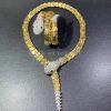 Bulgari Diamond Ruby Gold Serpenti Necklace