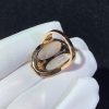 Bulgari Ring Intarsio Rose Gold Mother of Pearl and Diamonds Ref. An85576