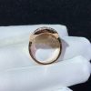 Bulgari Ring Intarsio Rose Gold Mother of Pearl and Diamonds Ref. An85576