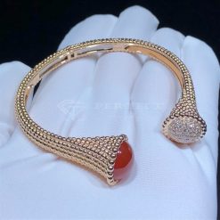 Van Cleef Arpels Perlée Couleurs Bracelet Rose gold, Carnelian, Diamond VCARP27400