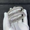 Van Cleef Arpels Perlée Diamonds Bracelet, 3 Rows Diamond White Gold VCARP5E700