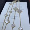 Van Cleef Arpels Magic Alhambra Long Necklace, 11 Motifs Yellow Gold, Mother-of-pearl VCARD79500