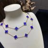 Van Cleef Arpels Vintage Alhambra Long Necklace, 20 Motifs Yellow Gold, Lapis Lazuli VCARP7RN00