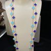 Van Cleef Arpels Vintage Alhambra Long Necklace, 20 Motifs Yellow Gold, Lapis Lazuli VCARP7RN00