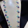 Van Cleef Arpels Vintage Alhambra Long Necklace with 20 Turquoise