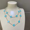 Van Cleef Arpels Vintage Alhambra Long Necklace with 20 Turquoise