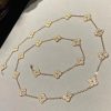 Van Cleef Arpels Vintage Alhambra Long Necklace, 20 Motifs Yellow Gold VCARO1IC00