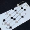 Van Cleef Arpels Vintage Alhambra Long Necklace, 20 Motifs White gold, Diamond, Onyx VCARP2R800